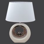 ΛΑΜΠΑ INOX-ΛΕΥΚΟ ΜΕ ΣΤΡΟΓΓΥΛΗ ΒΑΣΗ ΚΑΙ ΛΕΥΚΟ ΚΑΠΕΛΟ LA033280
